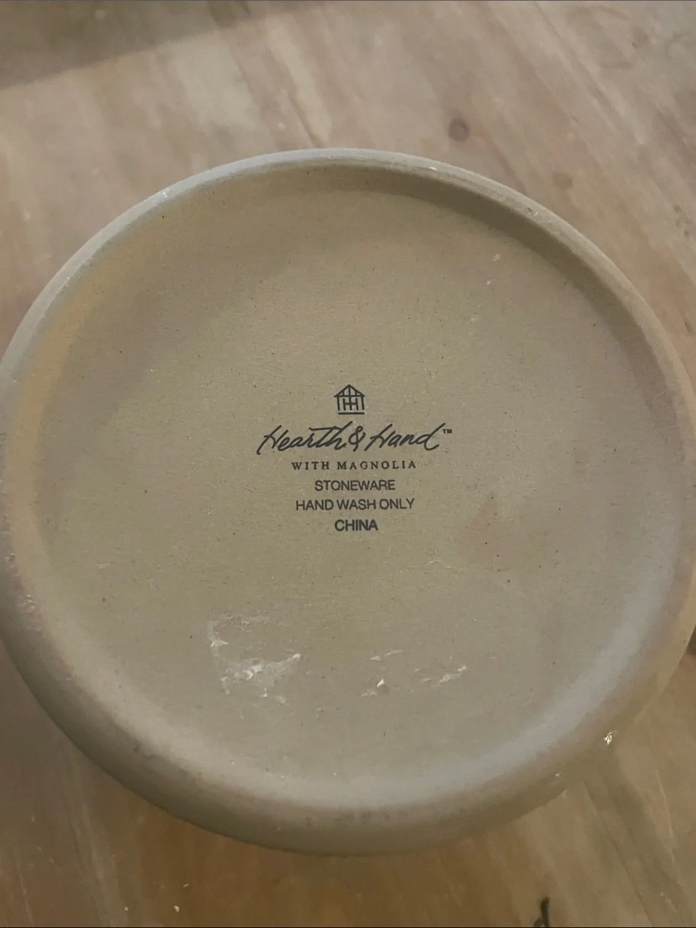 Hearth & Hand Cream and Tan Stoneware 12 oz Coffee Canister